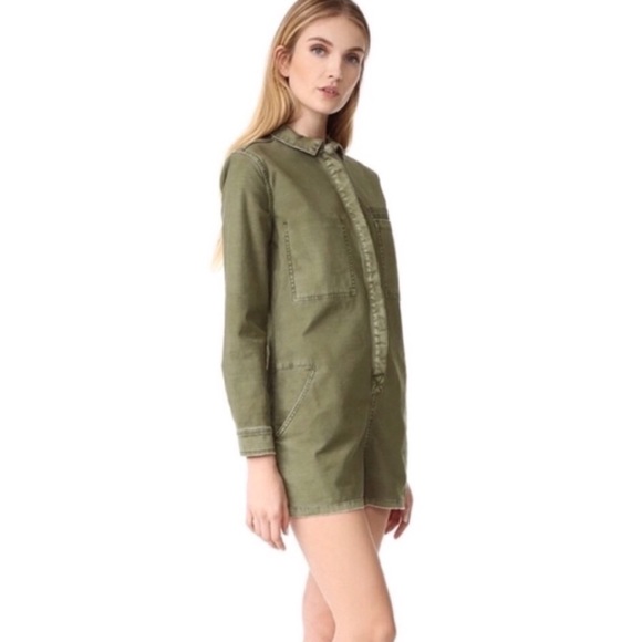 Current/Elliott Army Green Military Romper - Picture 6 of 8